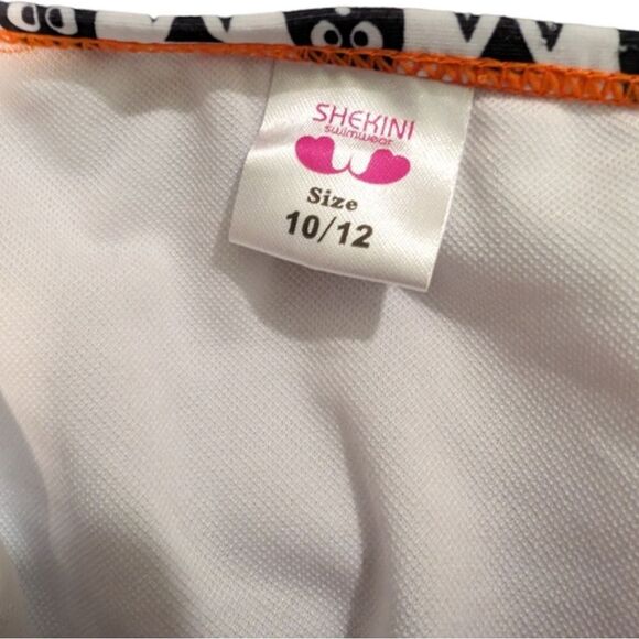 Shekini 2 piece swimsuit voodoo Halloween white ruffle halter girl's 10/12 - Picture 5 of 5